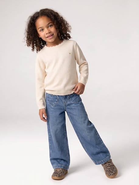 BASICS Jumper for Girls grey green+marl beige+navy blue+raspberry pink 