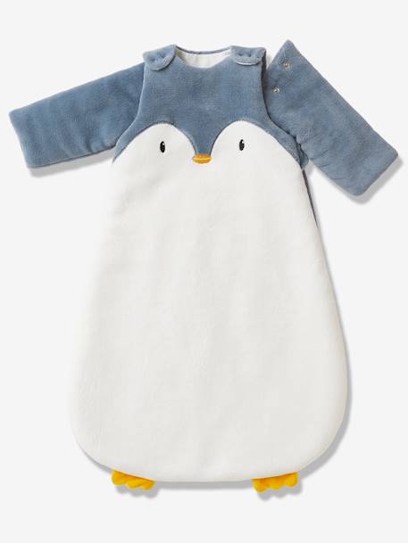 Baby Sleep Bag with Removable Sleeves in Microfibre, PINGOUIN White 