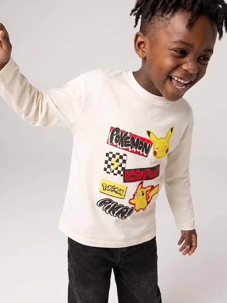 Long-sleeved T-shirt Pokémon for boys ecru 
