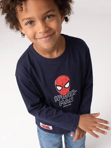 Long-sleeved T-shirt Spider-Man for boys navy blue 