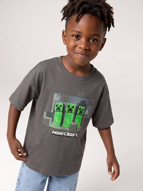 Short-sleeved T-shirt for boys by Minecraft mouse grey 