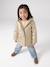 Glittered waxed coat for girls gold 