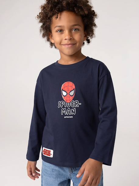 Long-sleeved T-shirt Spider-Man for boys navy blue 