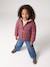 Lightweight hooded puffer jacket for girls grey green+lilac+navy blue+plum+rose 