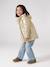 Glittered waxed coat for girls gold 