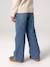 Wide-leg jeans for girls brut denim+medium blue 