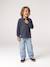 Pack of 2 long-sleeved polo shirts for boys slate blue 