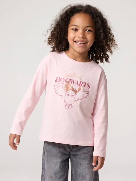 Long-sleeved T-shirt HARRY POTTER for girls pale pink 