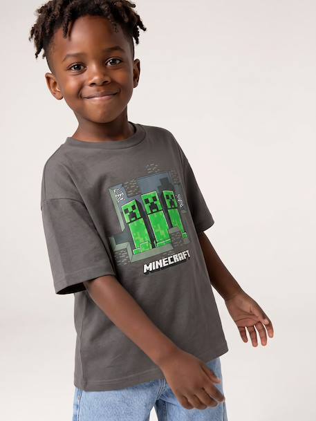 Short-sleeved T-shirt for boys by Minecraft mouse grey 