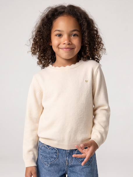 BASICS Jumper for Girls grey green+marl beige+navy blue+raspberry pink 