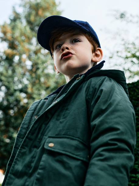 Parka with removable hood for boys lichen 