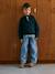High neck jumper for boys marl blue 