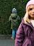 Long hooded windbreaker for boys olive 
