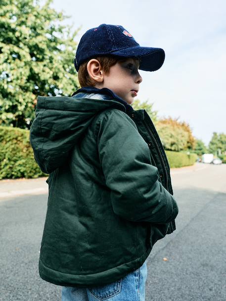 Parka with removable hood for boys lichen 