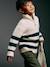 Zip-neck jumper for boys marl white 