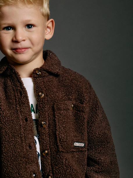 Sherpa Shirt for Boys ecru+hazel 