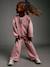 Wide-leg joggers for girls old rose 