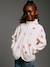 Fleece sweatshirt with zip fastening for girls vanilla 