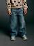 Straight-leg jeans for girls light blue+medium blue 