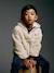 Hooded fleece sweatshirt for boys white 