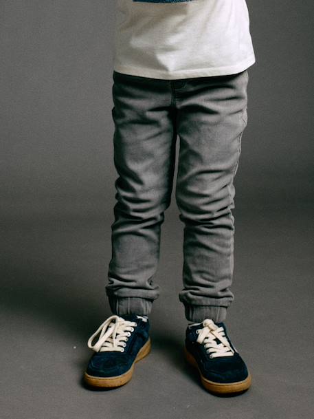 Denim joggers for boys light grey denim 