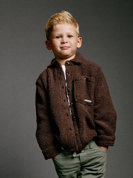 Sherpa Shirt for Boys ecru+hazel 
