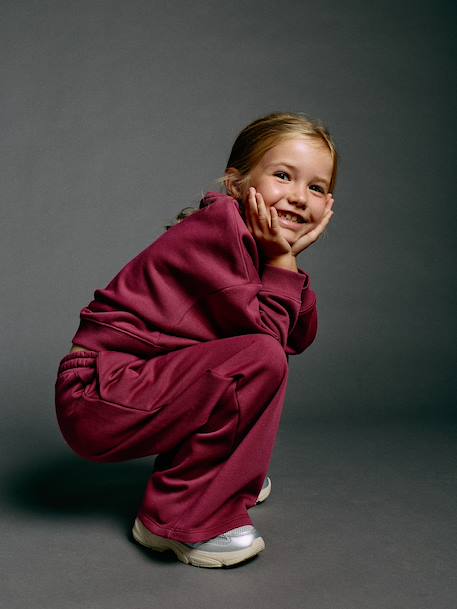 Sweatshirt and joggers set for girls plum 
