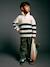 Zip-neck jumper for boys marl white 