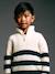Zip-neck jumper for boys marl white 