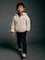 Hooded fleece sweatshirt for boys white 