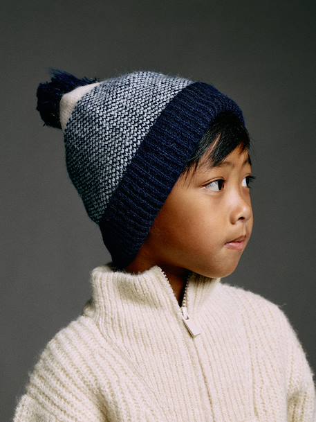 boys hat, snood and gloves set navy blue 