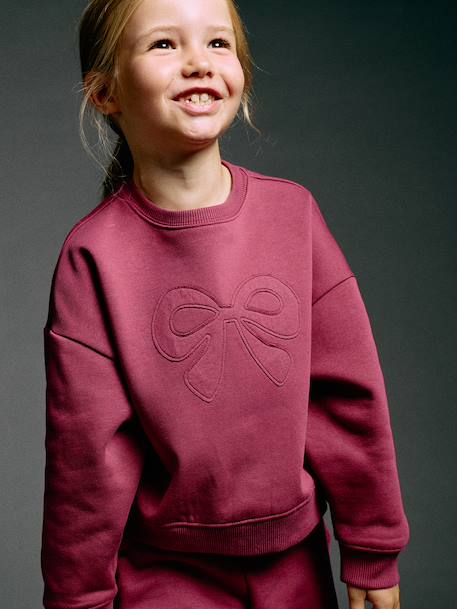 Sweatshirt and joggers set for girls plum 