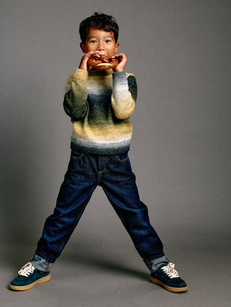Straight Leg Jeans with Turn-Ups for Boys brut denim+stone 