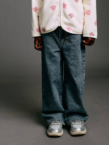 Wide-leg jeans for girls medium blue 