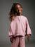 Zip-up sweatshirt for girls old rose 