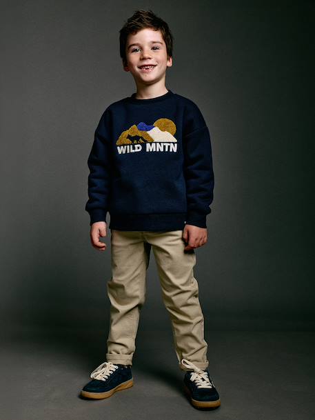 Crew neck sweatshirt for boys navy blue 