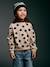 Round-neck sweatshirt for girls ecru+ivory+pale pink+taupe 