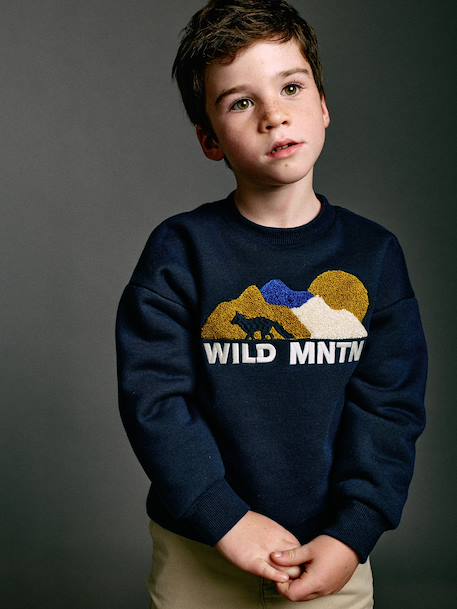 Crew neck sweatshirt for boys navy blue 