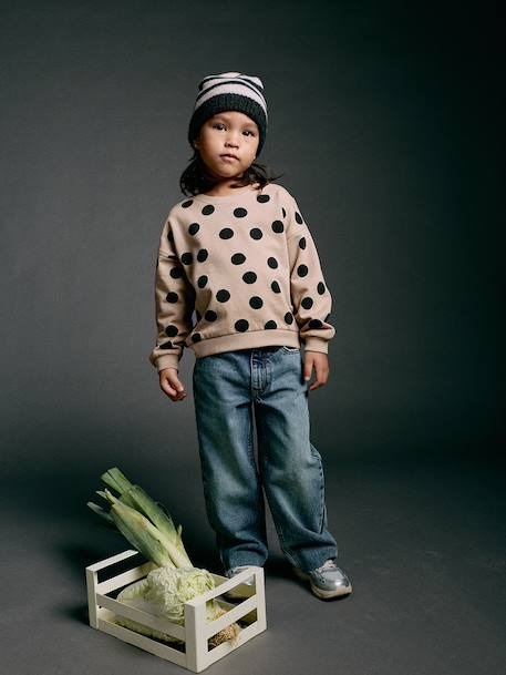 Straight-leg jeans for girls light blue+medium blue 