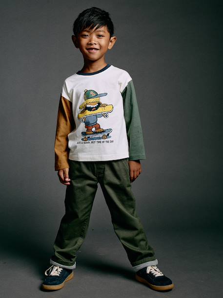 Long-sleeved T-shirt for boys ecru 