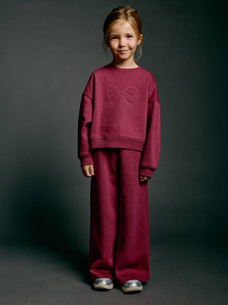 Sweatshirt and joggers set for girls plum 