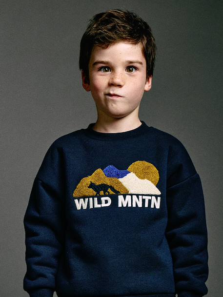 Crew neck sweatshirt for boys navy blue 