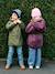 Hooded Parka with Faux Fur Lining for Girls black+camel+dark green+dusky pink+navy blue+plum 