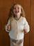 Buttoned cardigan for girls ecru+old rose 