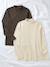 Pack of 2 maternity roll-neck tops ecru 