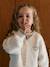Buttoned cardigan for girls ecru+old rose 