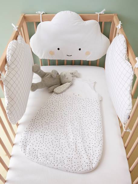 Sleeveless Baby Sleep Bag, NUAGE BLANC White 