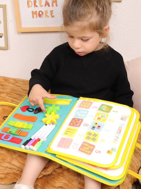 7-activity case by J.A.D.E Montessori blue 