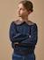 Sweatshirt with Claudine collar navy blue 