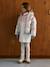 Warm puffer jacket for girls pale pink 
